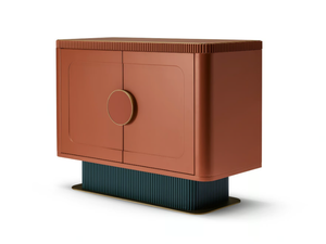 SMILE N25 - Wooden sideboard with doors and glass top _ SCAPPINI & C